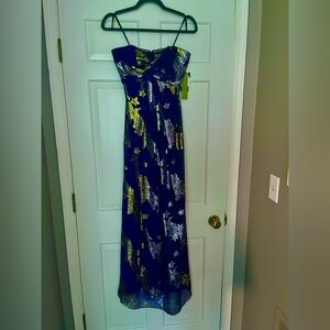 Nicole Miller Blue Strapless Gown size 4
